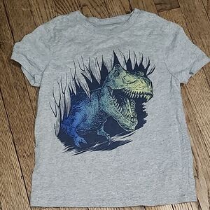 OshKosh B'gosh Gray Tee with Blue & Green Dinosaur Graphic